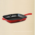 Popular Design Cast Iron Skillet with Green Enamel Coating